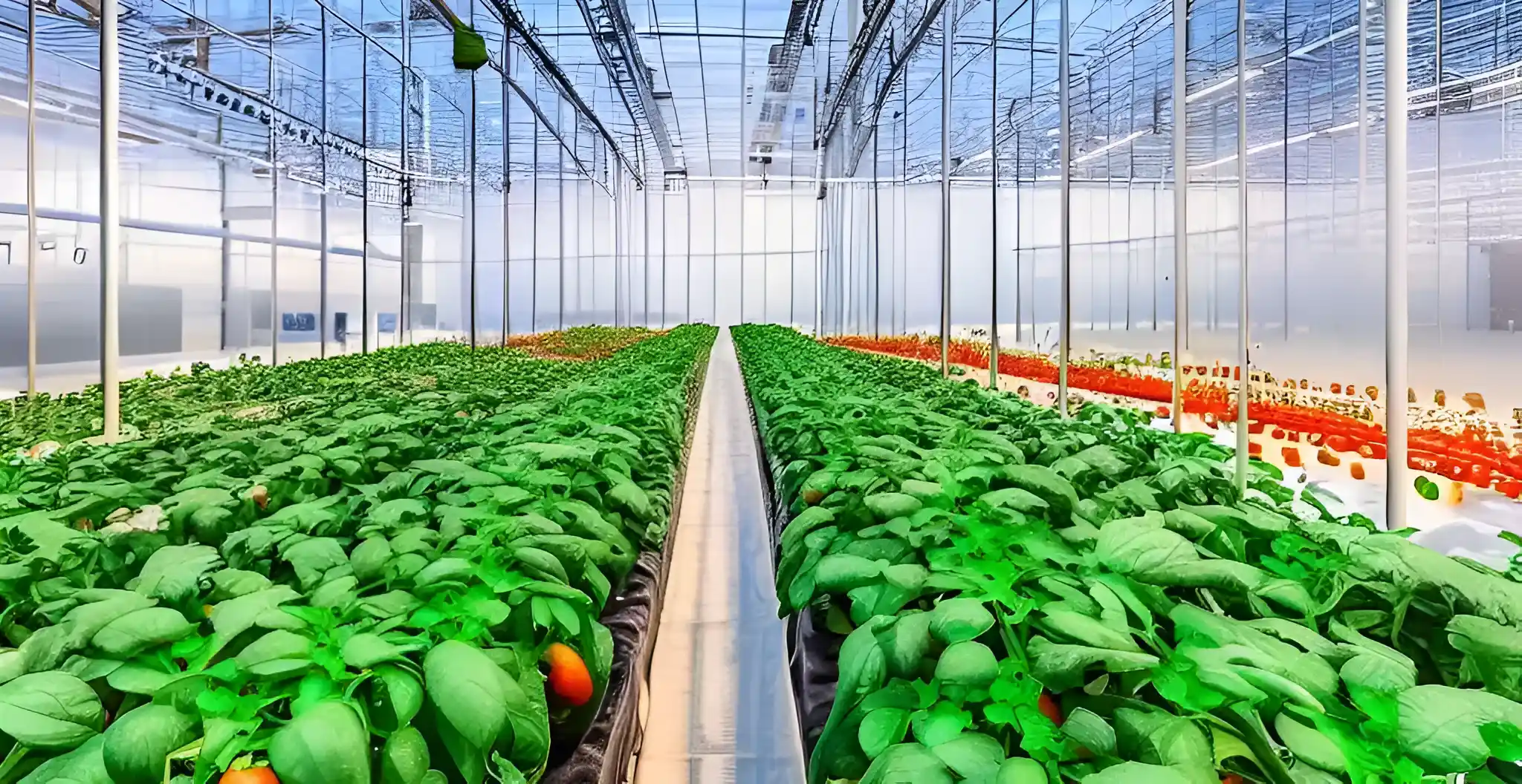 تجهيز وتركيب بيوت محمية زراعية مبردة ومزودة بأحدث أنظمة الزراعة المائية لتوفير المياه